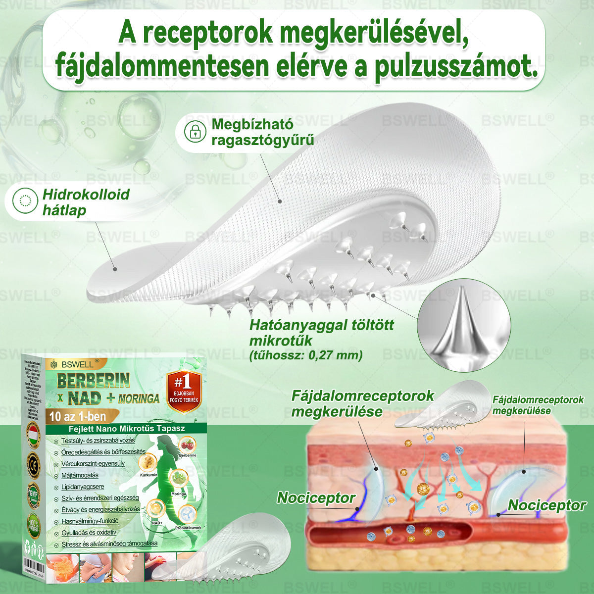 👩‍⚕️BSWELL® Nano mikrotűs karcsúsító tapasz (Naponta egyszer már 28 napon belül látható változások láthatók) Alkalmas: elhízás kezelésére, szív- és érrendszeri egészségre, cukorbetegség kezelésére, alvási apnoéra és bélrendszeri problémákr🏆