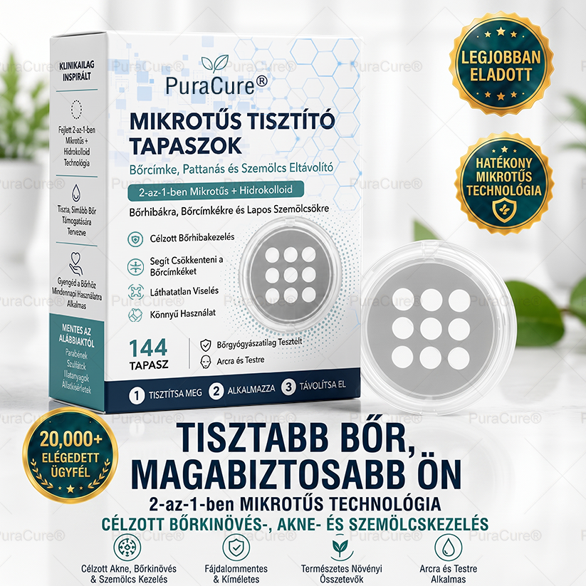 ✨PuraCure® 2 az 1-ben mikrotűs és hidrokolloid tapasz🍀 | Kiálló anyajegyek, aknék, lapos szemölcsök és bőrnövedékek eltávolítására | Segít csökkenteni a ráncokat, hegeket és bőrhibákat | Láthatatlan tapasz az arcra és testre