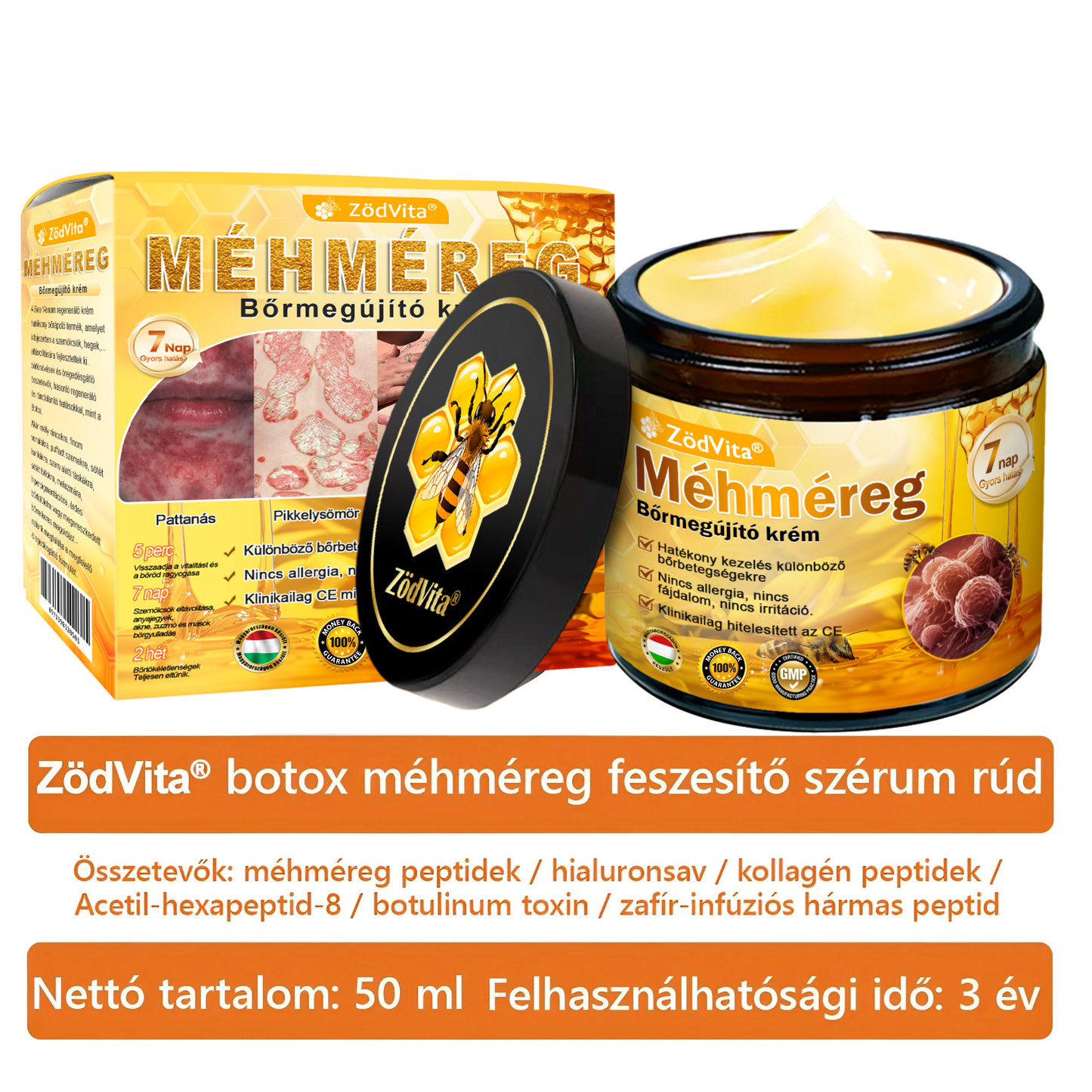 🧑‍⚕️ ZödVita® Méhméreg Bőr Helyreállító Krém 🔥🐝Magyar fejlesztés, magyarországi gyártás és szállítás